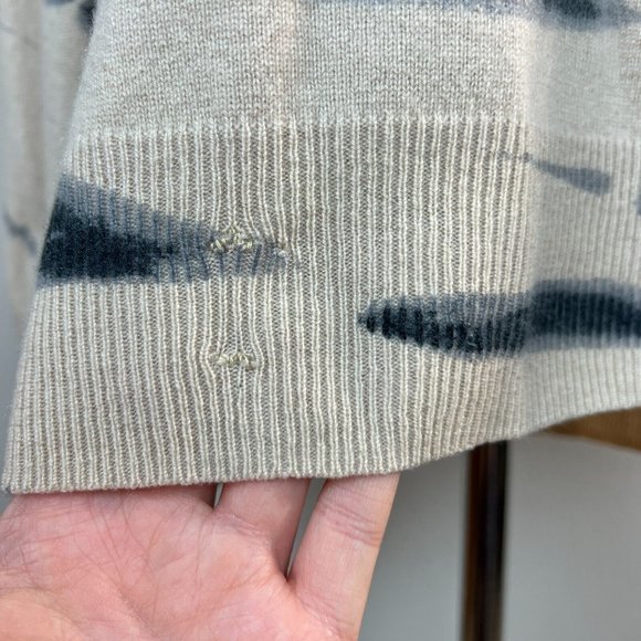 Torn By Ronny Kobo Tunic Sweater M 100% Cashmere Tie Dye Bead Embellishe… - Picture 9 of 12